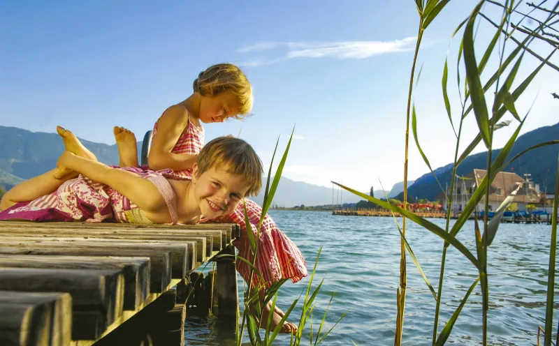Children at the lake