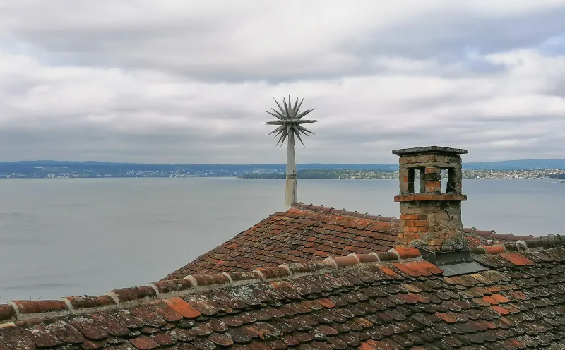 Above the roofs of Meersburgs