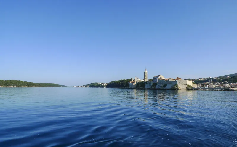 Crossing from the island of Pag to the island of Rab