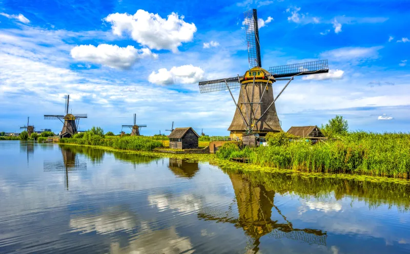 The windmills of Kinderdijk