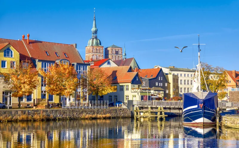 Stralsund - View of the old town and St. Nicholas Church