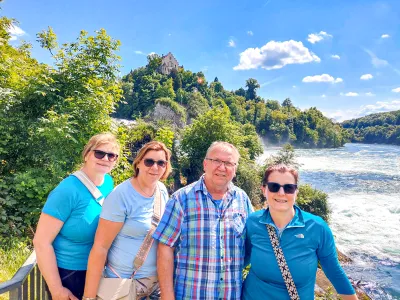 At the Rhine Falls near Schaffhausen