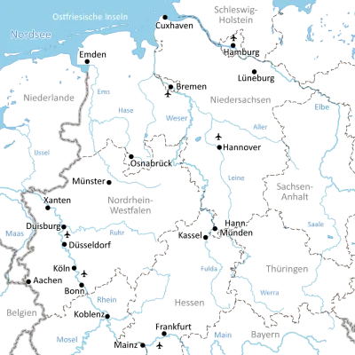Cycling tours in Lower Saxony and North Rhine-Westphalia