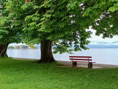 Lakeshore with a view of Lindau