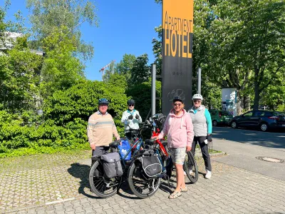In front of the hotel in Constance