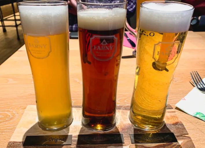 Beer board at Melo's