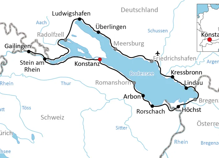 Map of Lake Constance Bike Tour