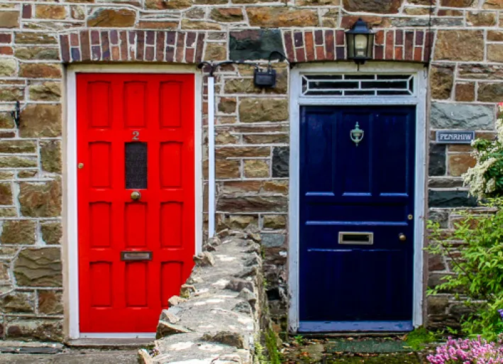 Colorful front doors