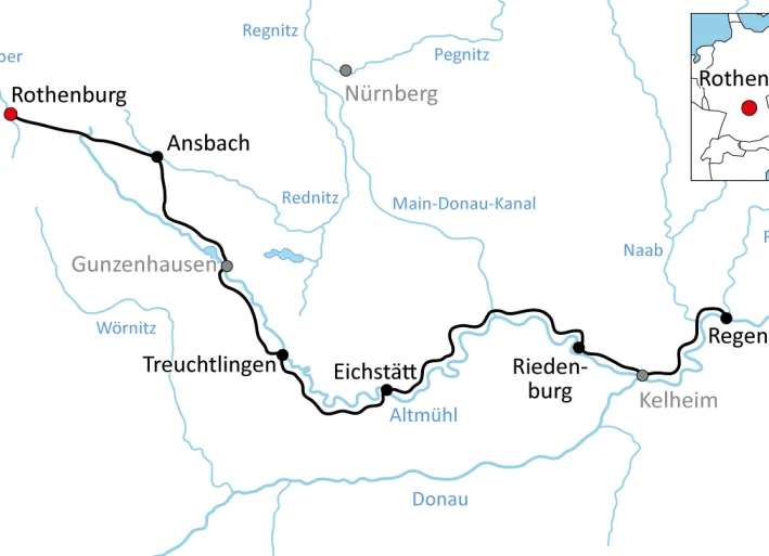 Along the Altmühl from Rothenburgto Regensburg