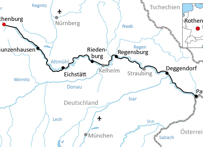 Active Cycling along Altmühl and Danube