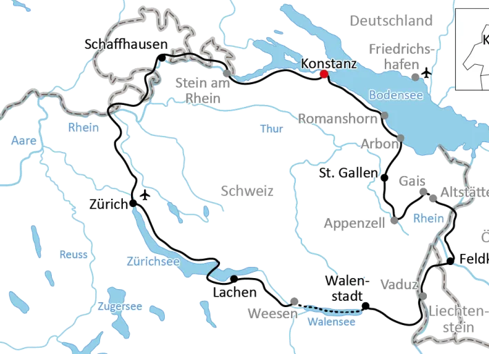Cycling along the Swiss Lakes