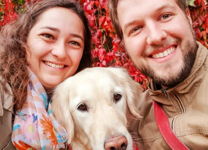 Elisabeth, Manuel and dog Frida