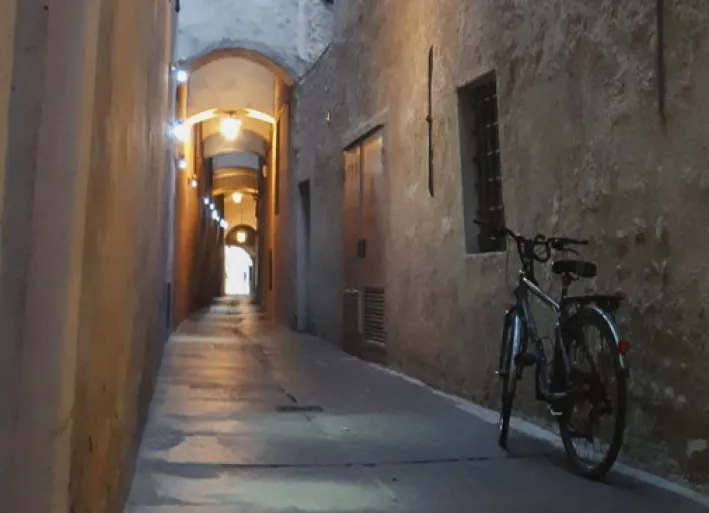 Bicycle in alley