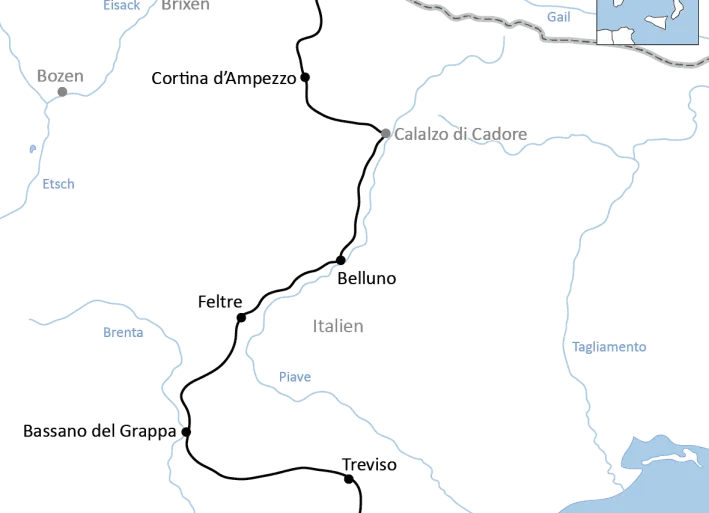 Cycle Tour from Dolomites to Venice