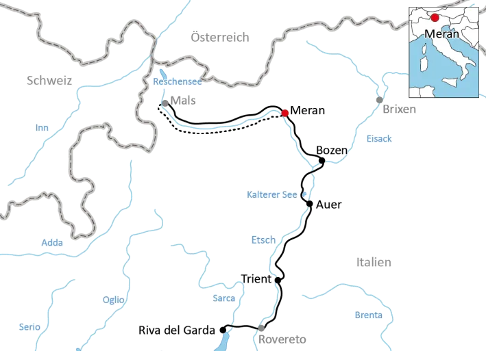 Cycling from Meran to Lake Garda