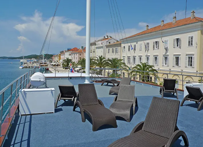 Sun deck on the MS Aria