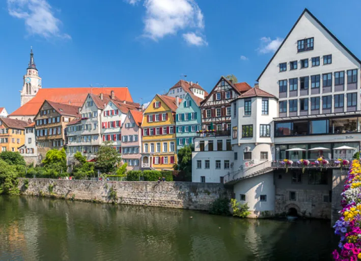 Neckar cycle path, Tübingen