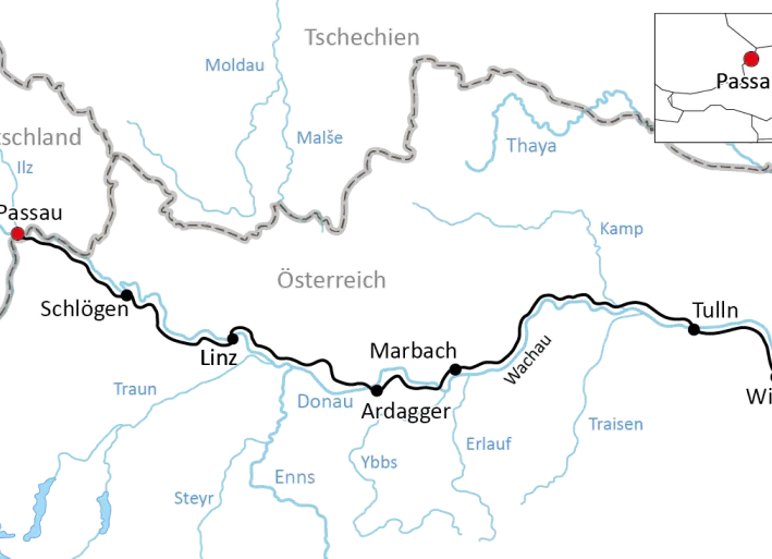 Cycling at the Danube in Austria for Epicure and Laggard