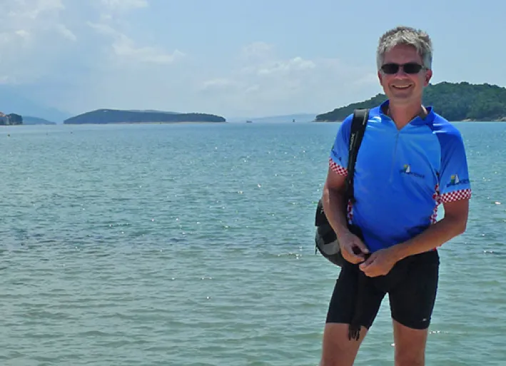 Simon on the road in Croatia