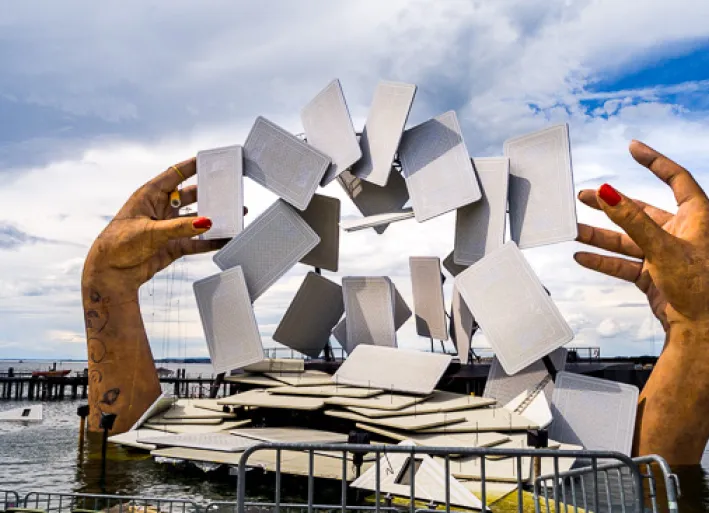 The lake stage in Bregenz