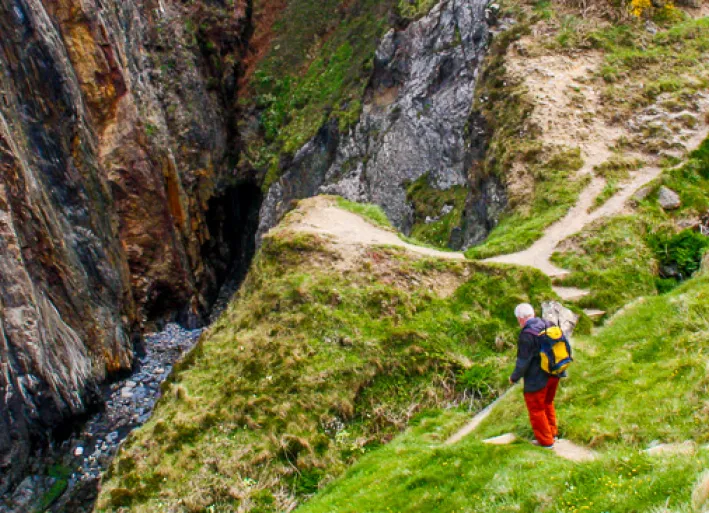 Hiking along the cliffs
