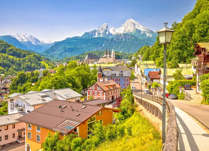 Berchtesgaden with a view of the Watzmann