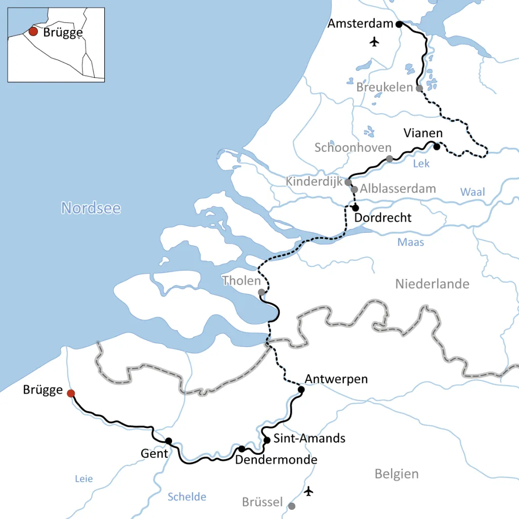 On Bike and Boat from Bruges to Amsterdam