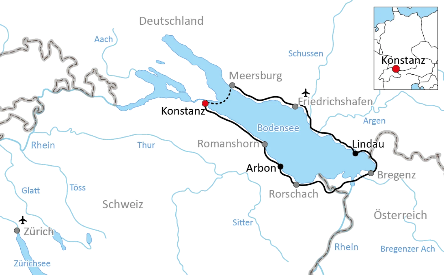 Short bike tour around Lake Constance