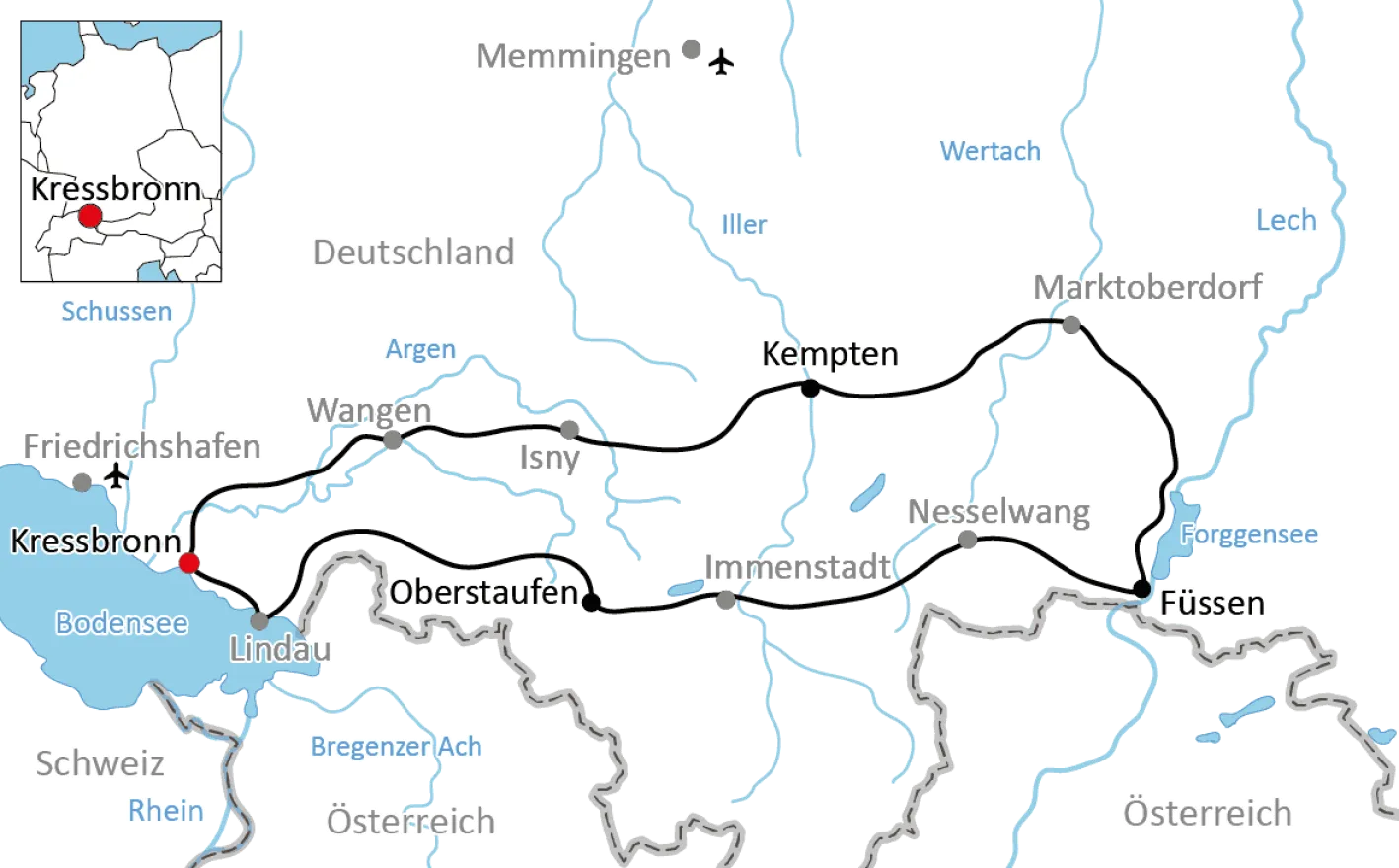 Sporty Allgäu round by bike