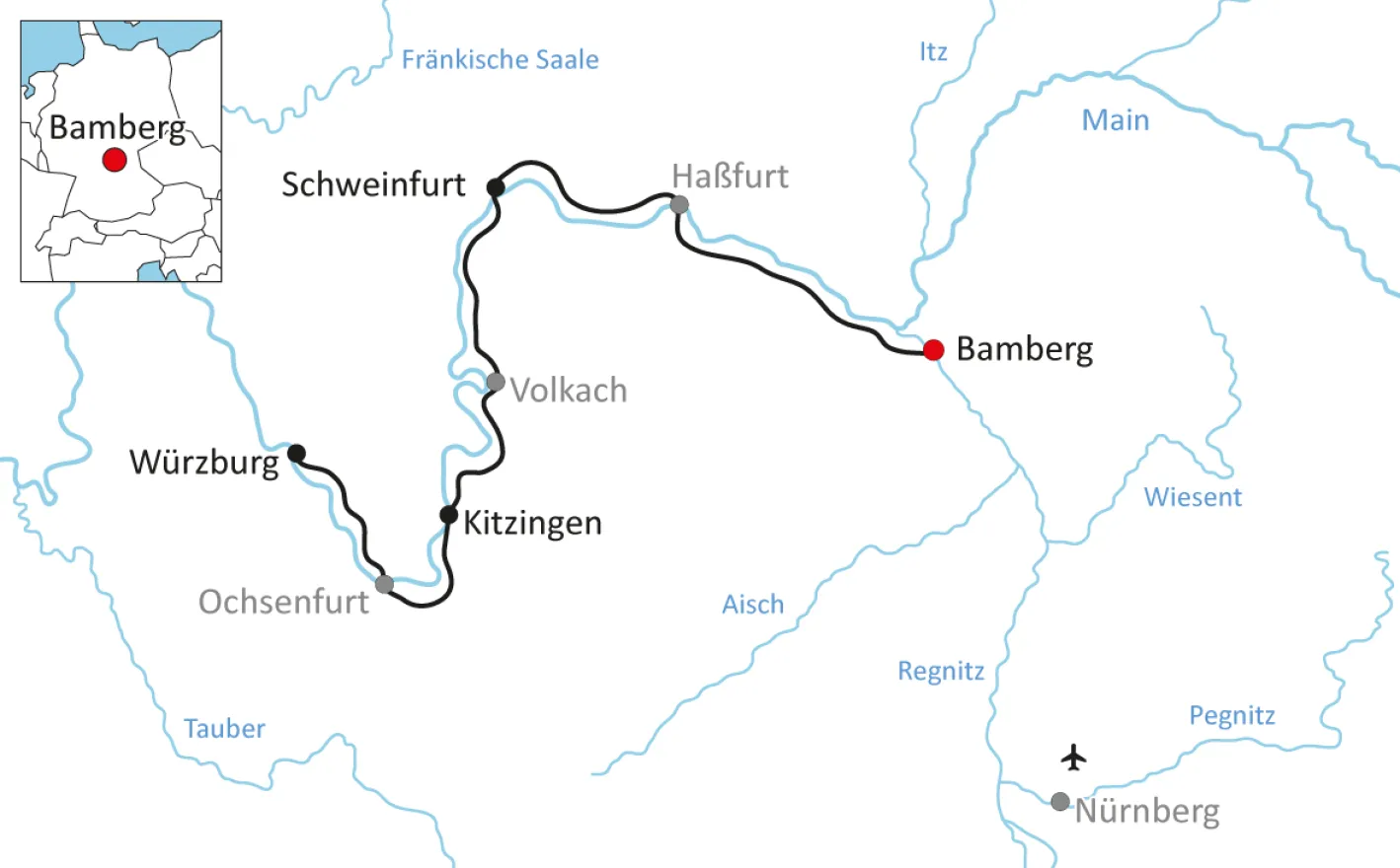 Relaxed cycling in Franconia