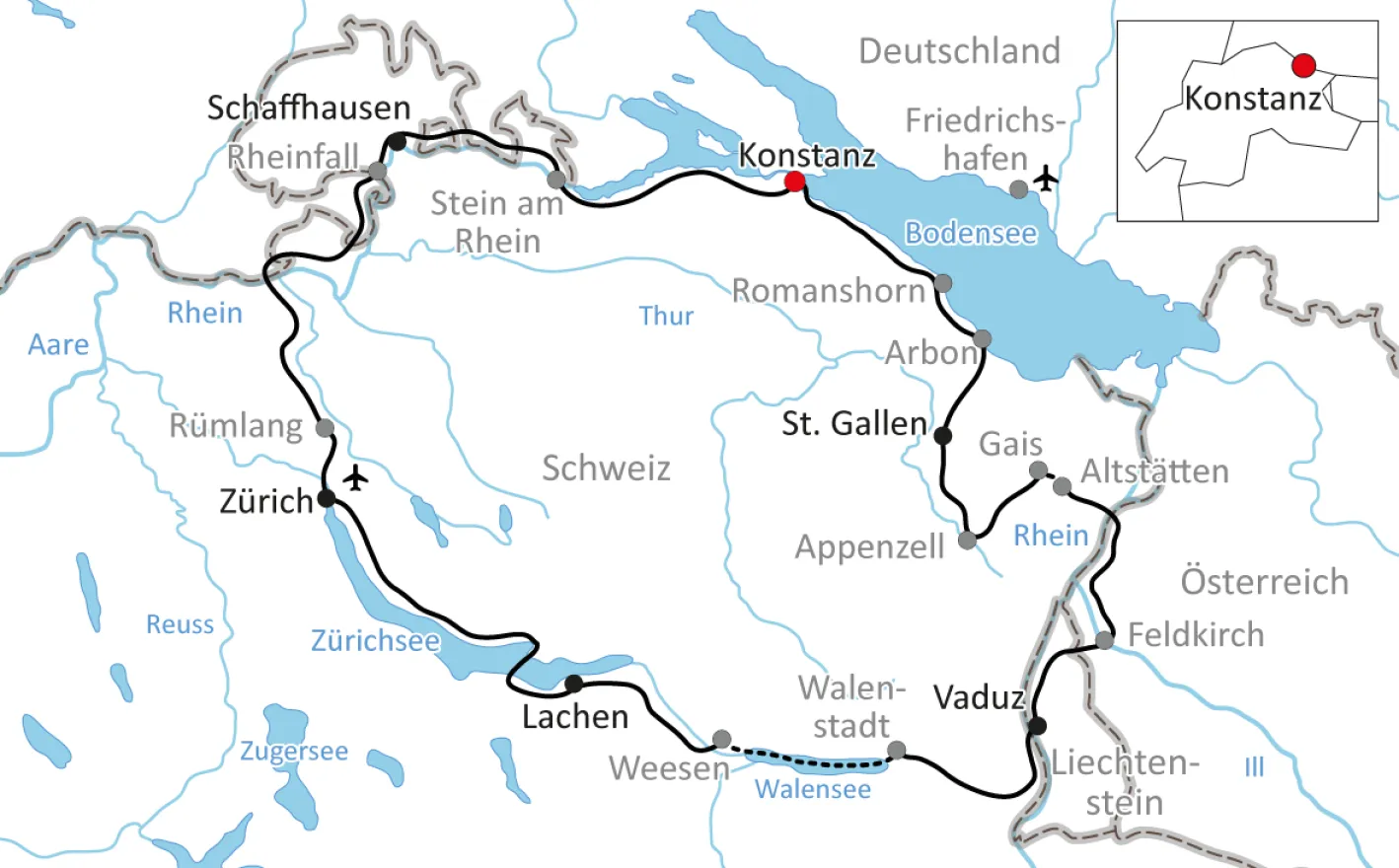 The Swiss Lakes Route