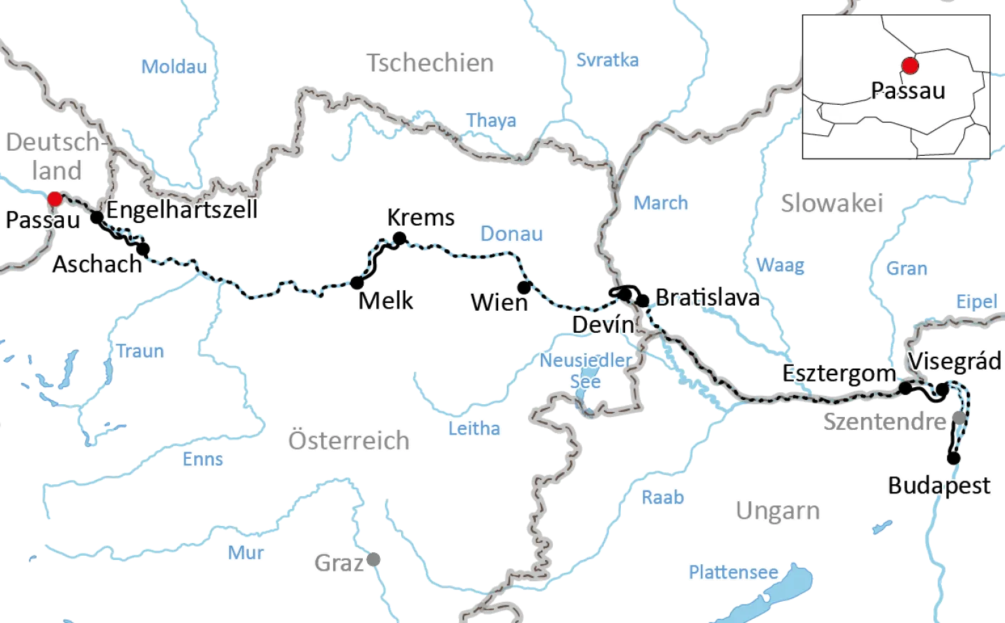 By bike and boat from Passau to Budapest