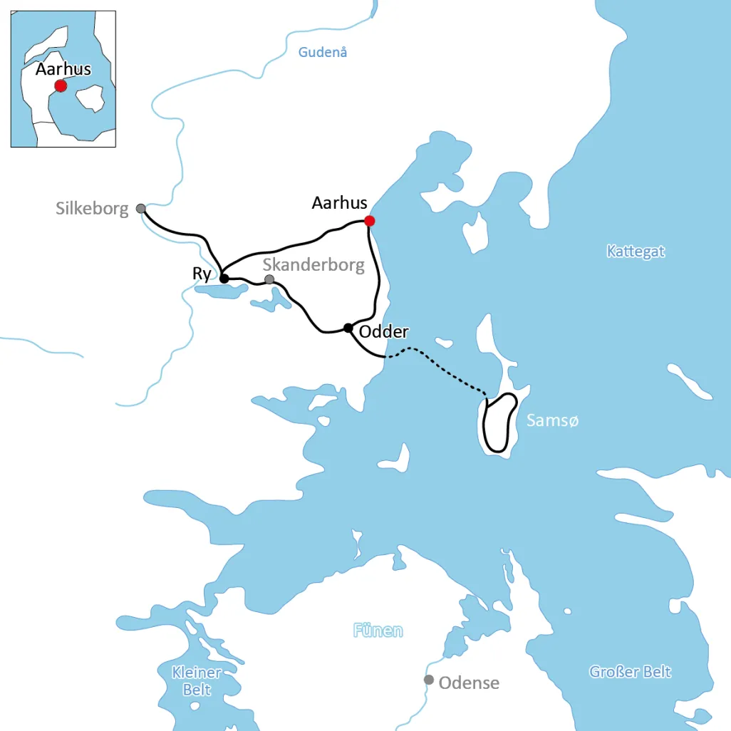 Map of Bike tour in Jutland