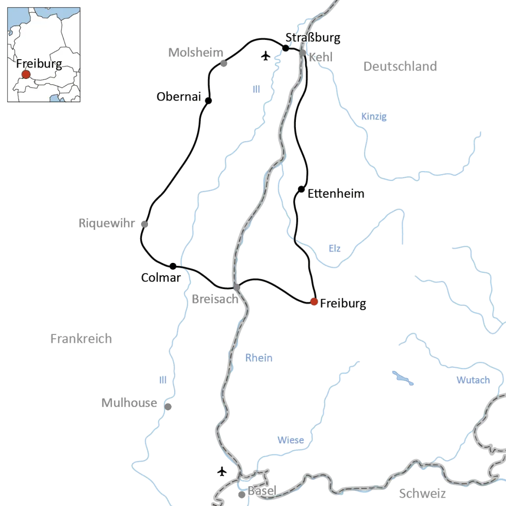 Bike tour in Alsace and Southern Germany