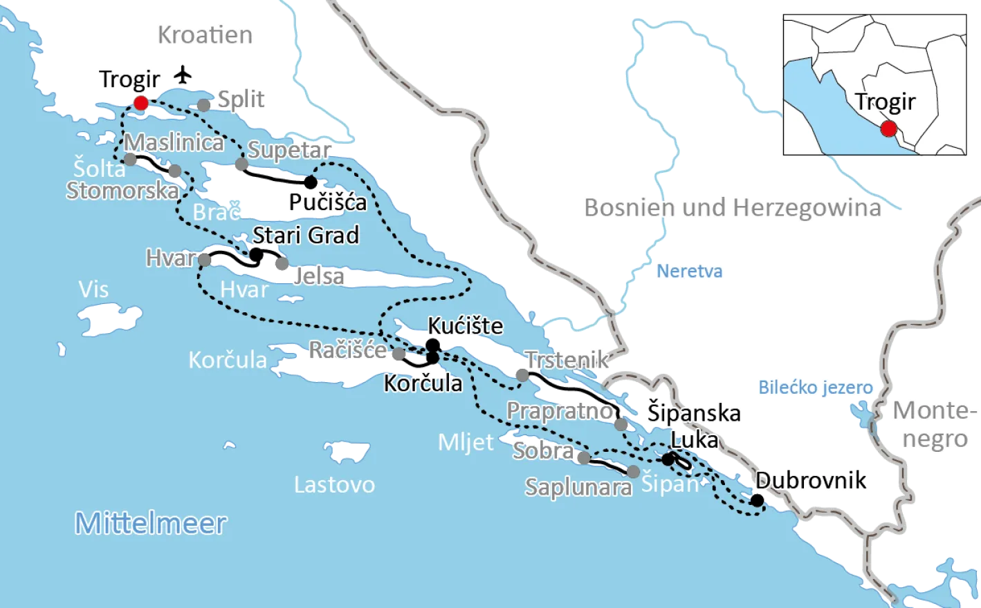Island Hopping in Southern Dalmatia