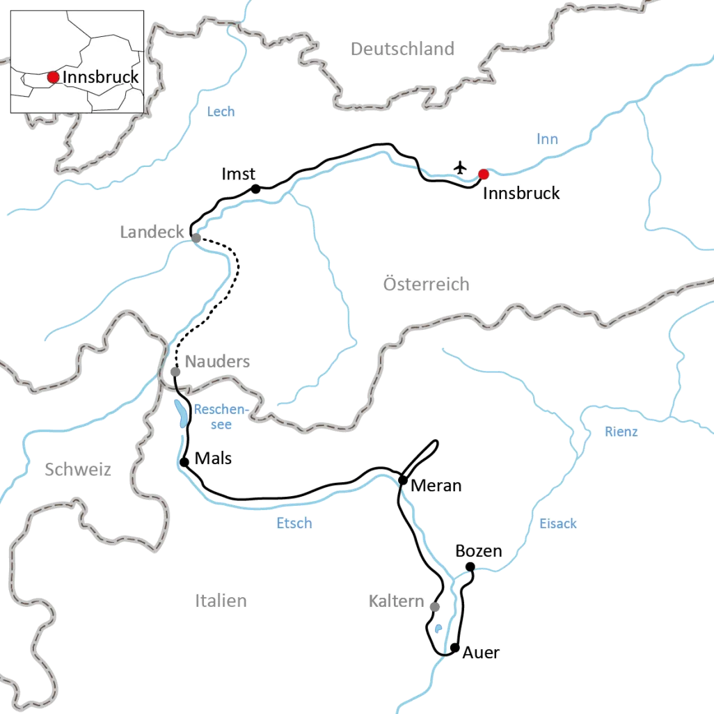 Bike tour from Innsbruck to Bolzano