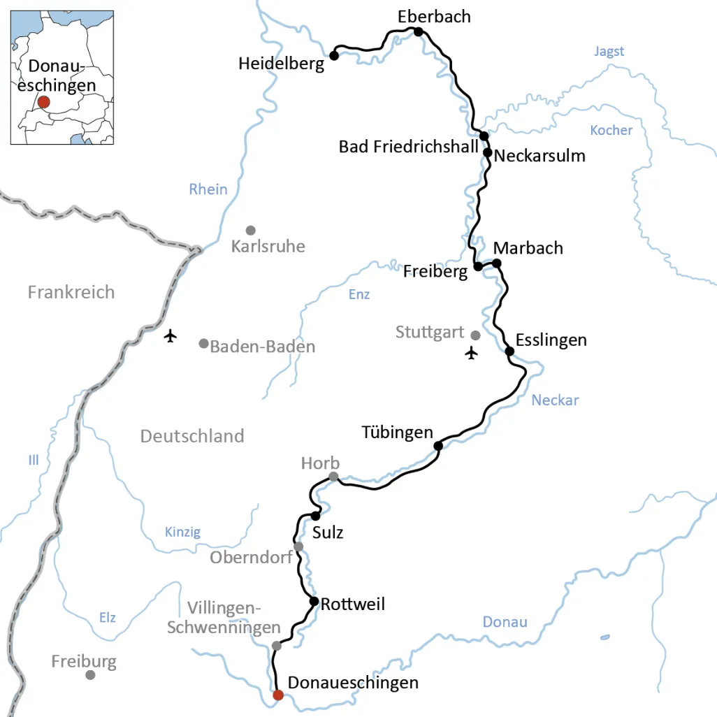 Cycling vacation on the Neckar
