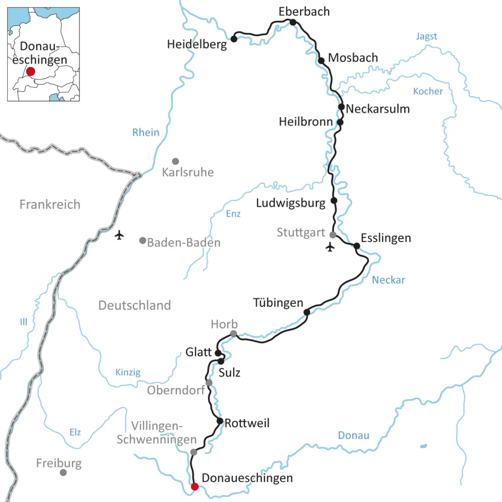 Cycling vacation on the Neckar