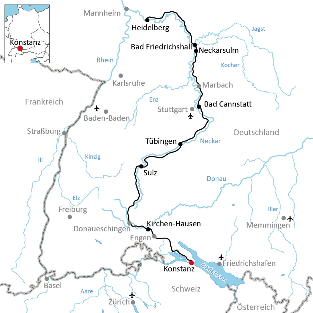 The sporty Neckar bike tour