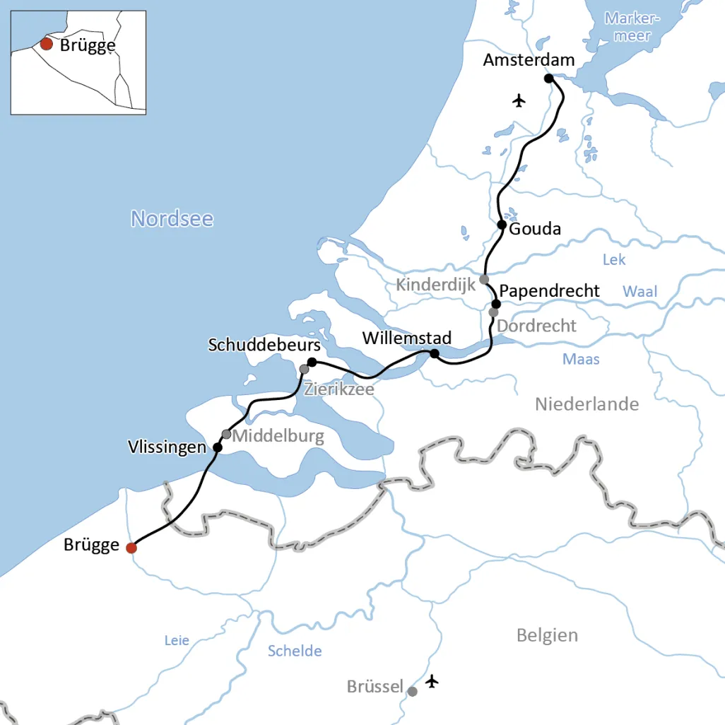 Bike Tour from Bruges to Amsterdam