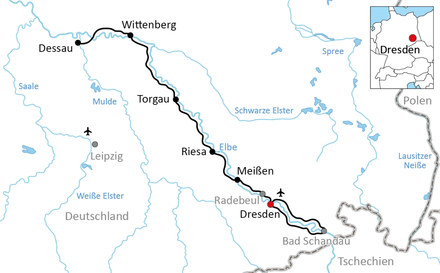 Cycle tour along the river Elbe 