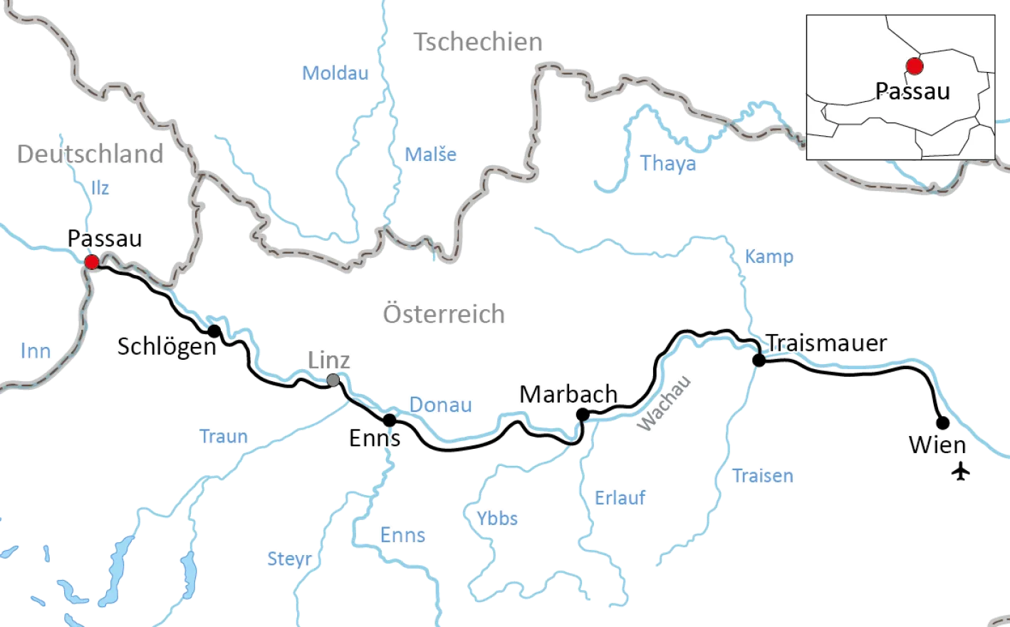 Cycling holiday from Passau to Vienna