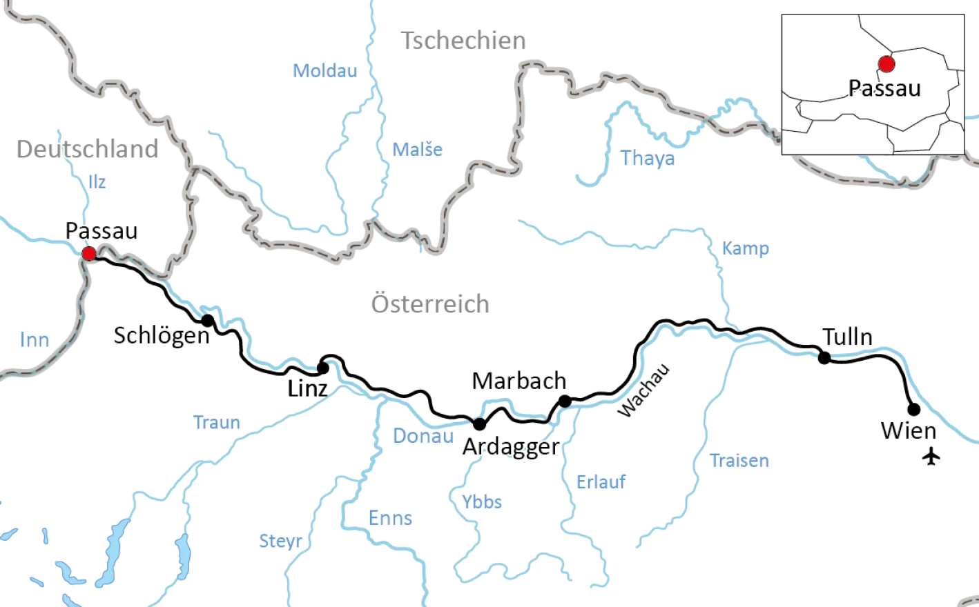 Cycling at the Danube in Austria for Epicure