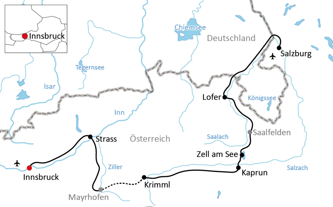 Zillertal Cycle Path and Hohe Tauern