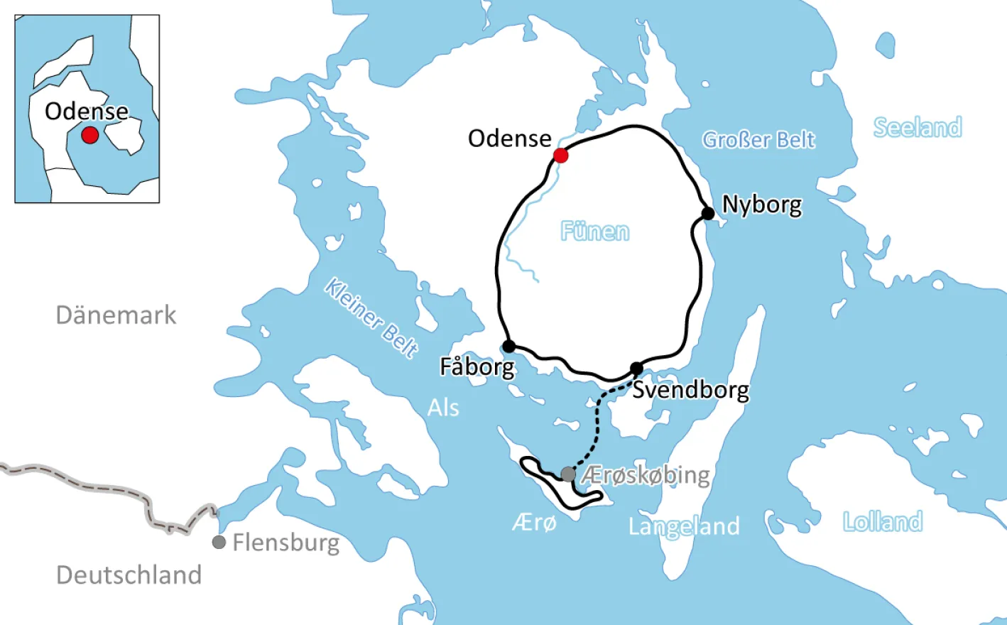 Fyn round trip map