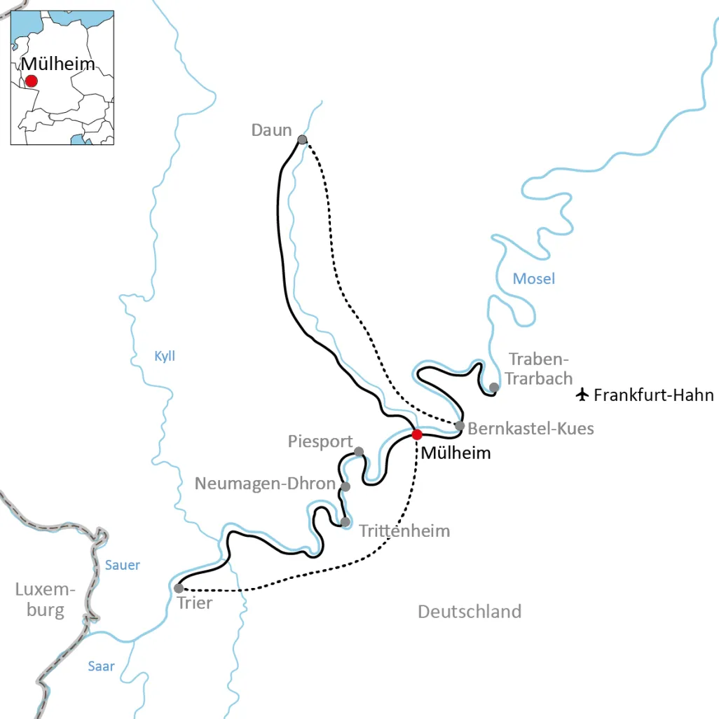 Bike tour on the Maare-Moselle cycle route