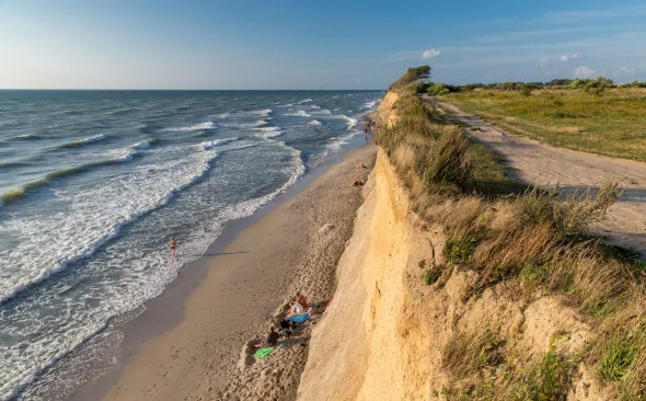 beach, baltic sea cycle path