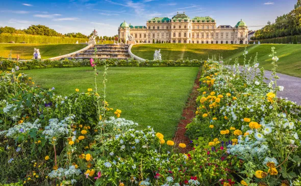 Belvedere Palace Garden in Vienna