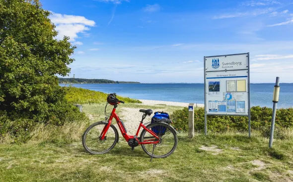 Bike, beach, Svendborg