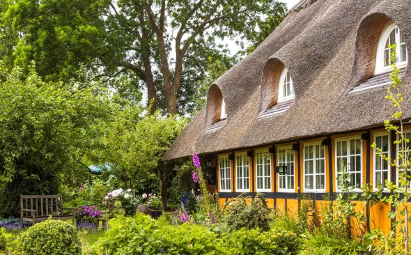 Typical half-timbered house on the island of Tåsinge
